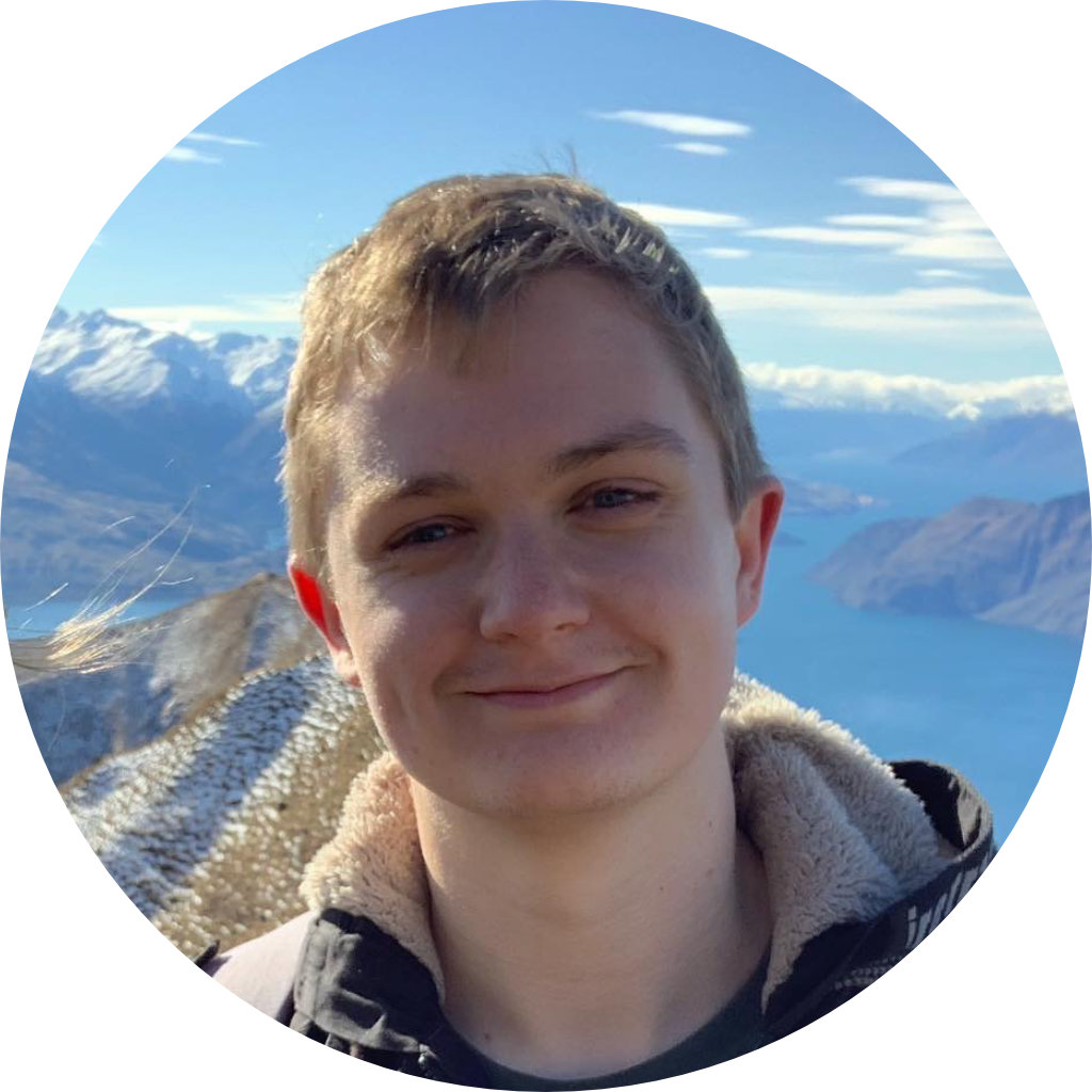 Adam Lewis, on a mountain above Lake Wanaka